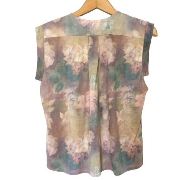 RACHEL COMEY Floral Watercolor Tie-Dye Ombre SML - Picture 3 of 12